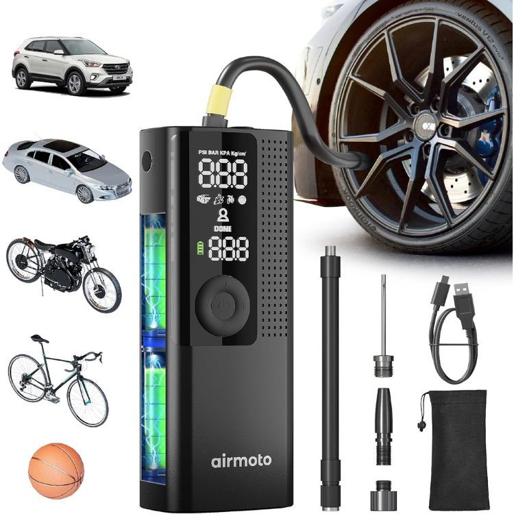 Airmoto Portable Tire Inflator and Air Compressor
